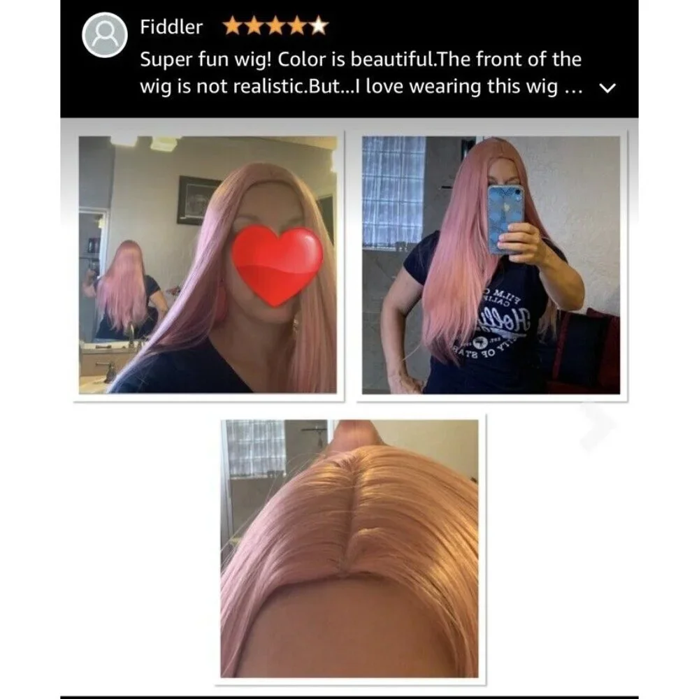 Pink Wig Full 24